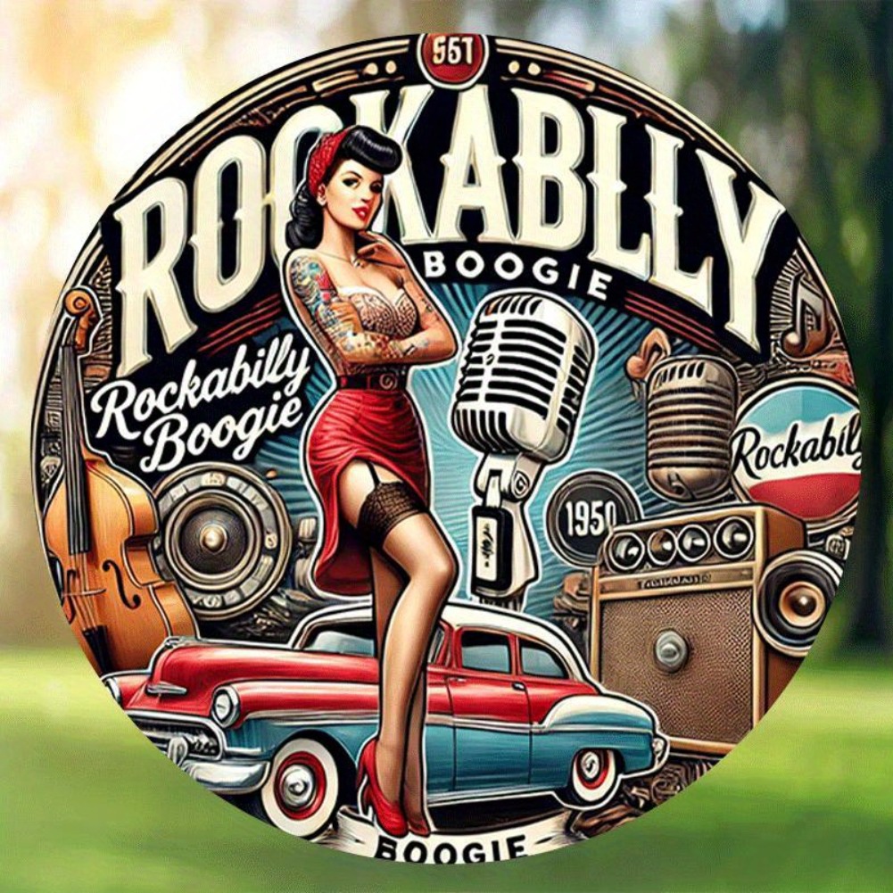 Vintage Collectible Plates - Retro 'Rock and Roll Heat' Metal
