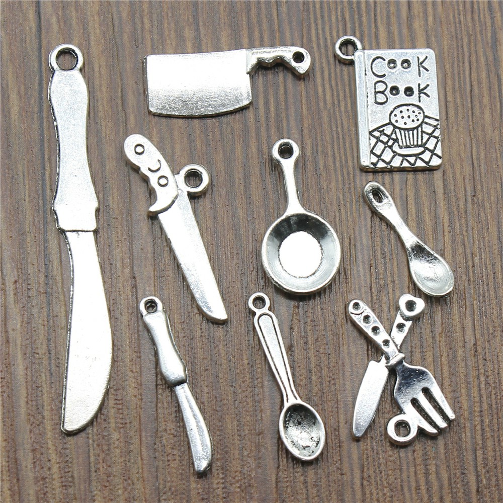 Vintage Collectible Spoons - 20 adet Mutfak Takılar Antik Gümüş