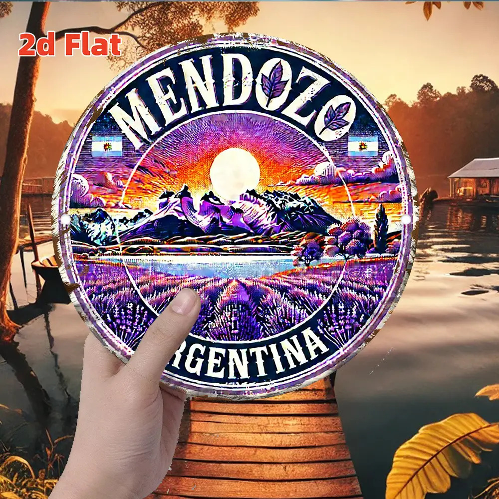 Vintage Collectible Plates - 2D Düz, 2D Düz Retro Mendoza