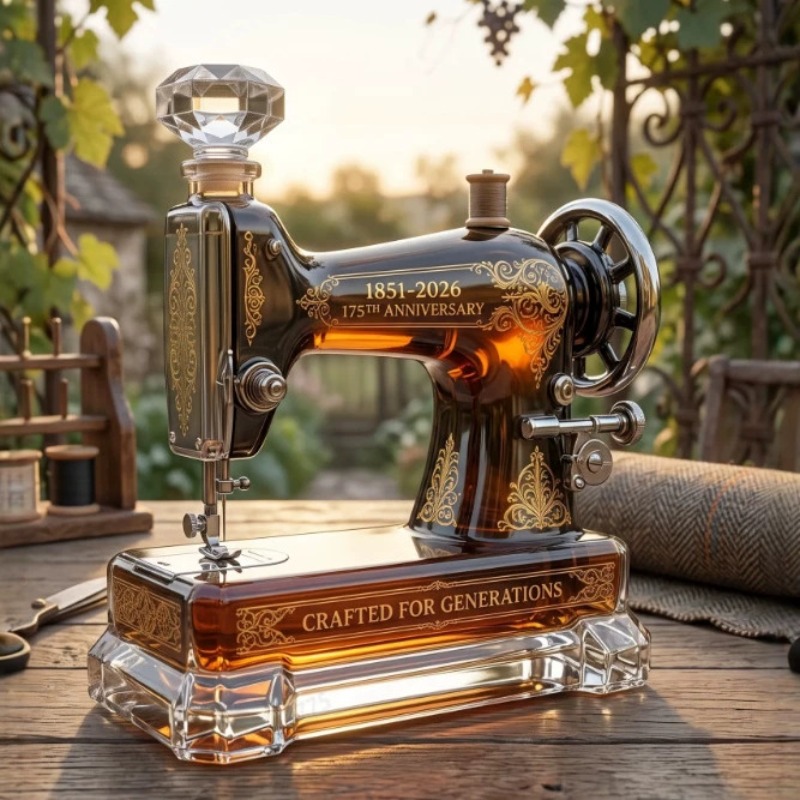 Vintage Collectible Bottles - Eski Model Dikiş Makinesi Tasarımlı Cam