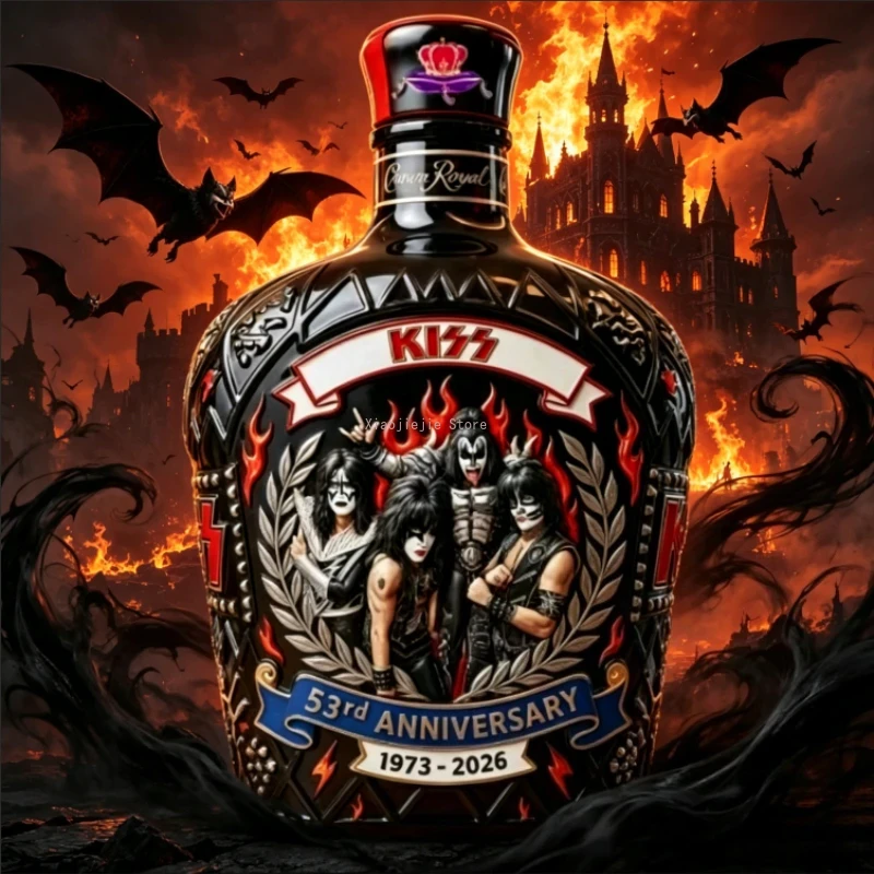 Vintage Collectible Liquor Bottles - Vintage Rock Müzik Temalı Viski Sürahisi,